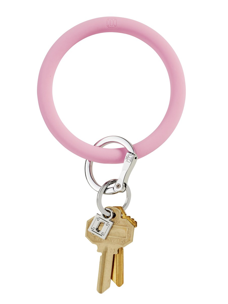 Silicone Monochromatic Key Ring Bracelet