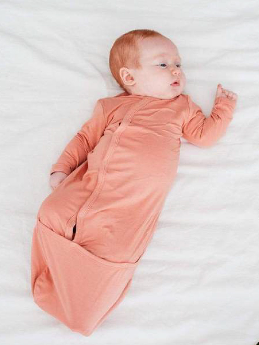 Baby Sleeper Gowns Made of Soft Organic Bamboo Rayon Material Solid Colors Kyte Baby Bundlers 0-6 Months