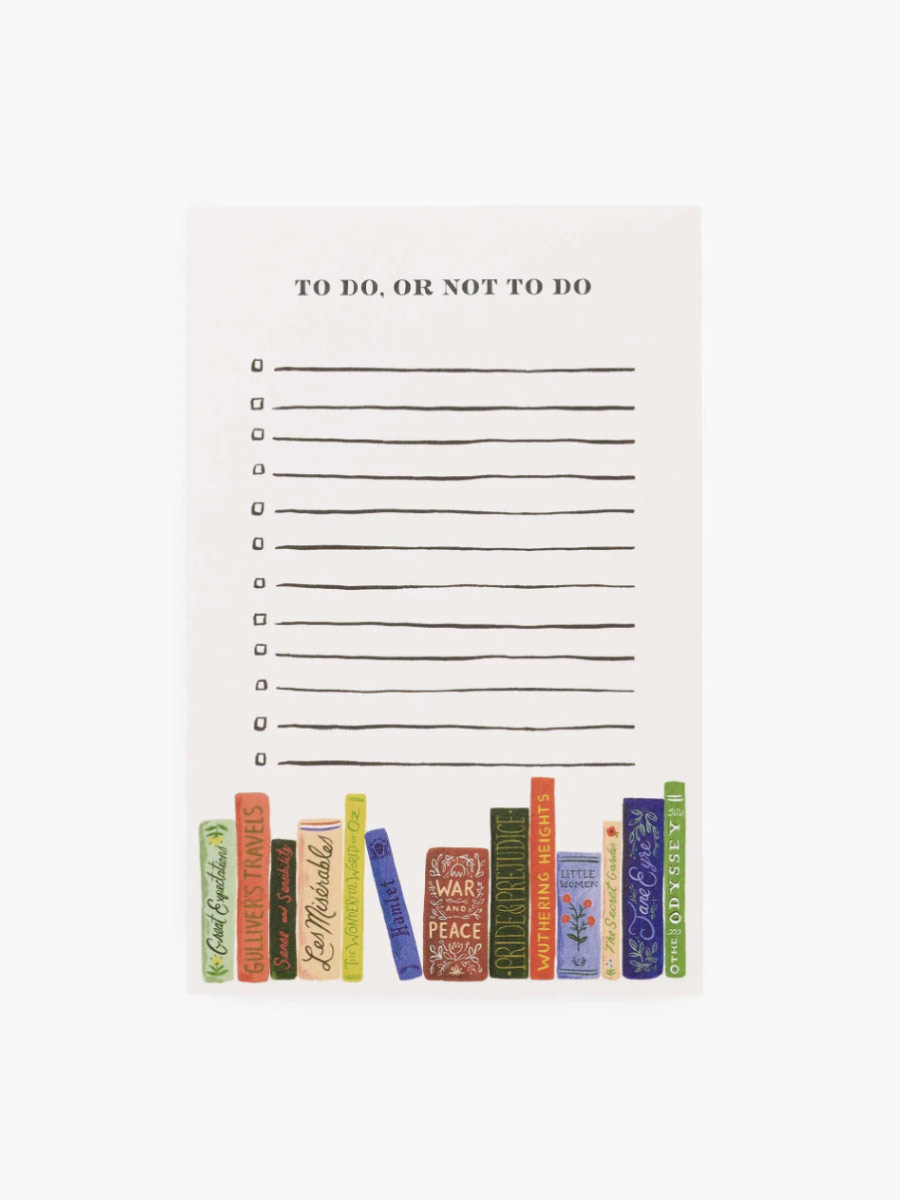 Lets Do This Checklist Notepad Great for Keeping To-Dos Simplified Organize Your Workweek with Our Illustrated Notepads Rifle Paper Co 75 Tear-Off Pages 