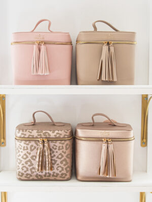 Hollis Lux Gold Weekender Bag for Women w/ Animal Print